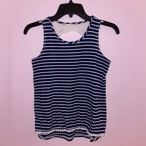 Striped Lace Tank Top